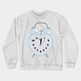 sky blue heart shaped alarm clock aesthetic dollette coquette Crewneck Sweatshirt